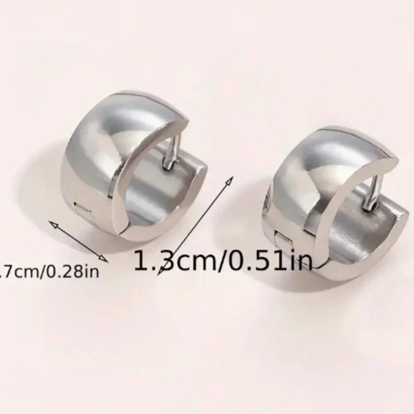 NEW Gold Plated Huggies hoop earrings - Minimalist - Picture 2 of 2